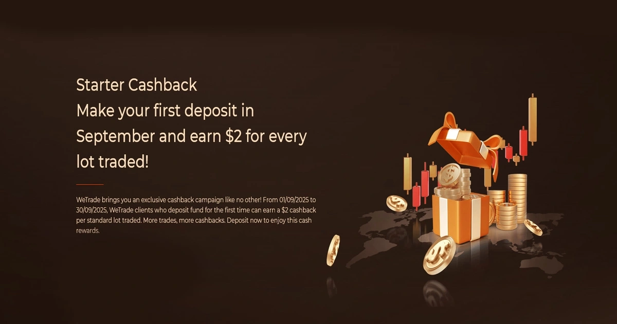 Join the WeTrade Starter Cashback Bonus Campaign